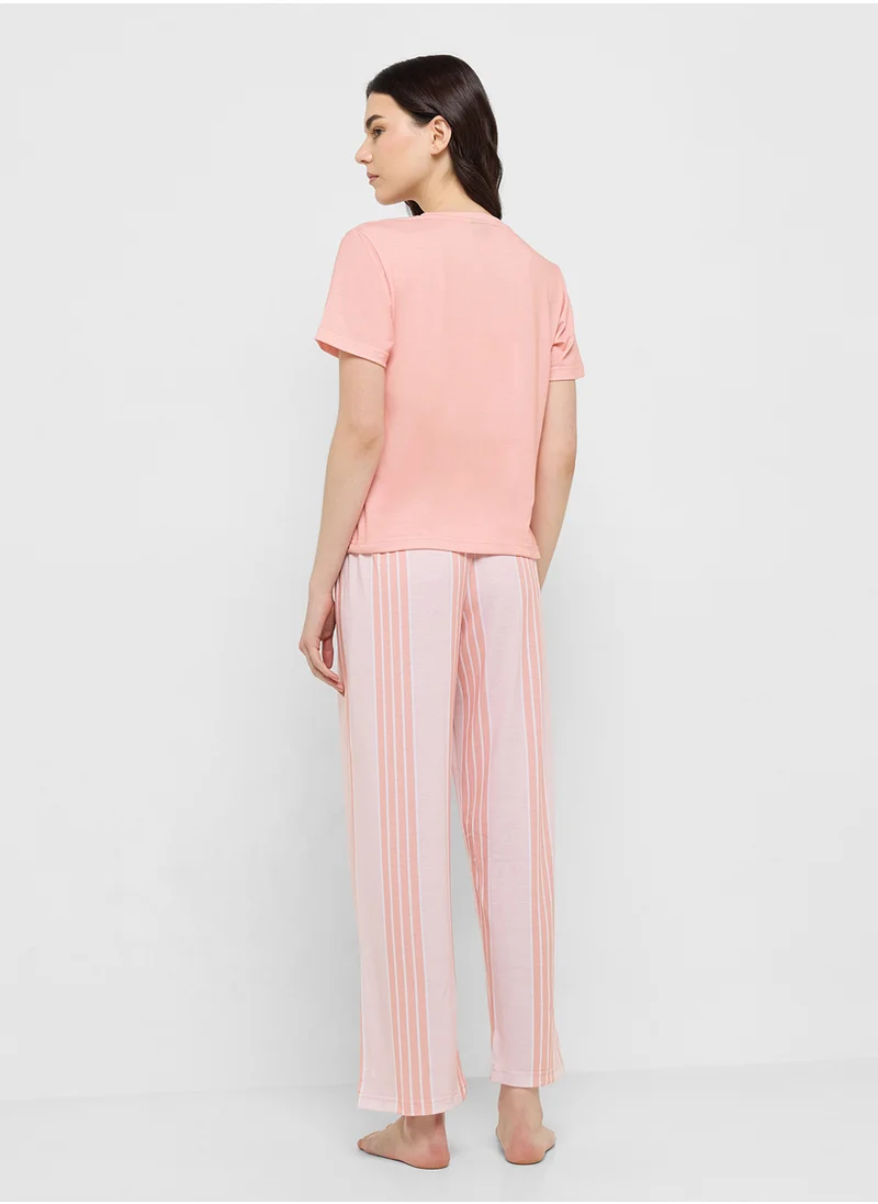 Ginger Cotton Cherry T-Shirt & Pyjama Set