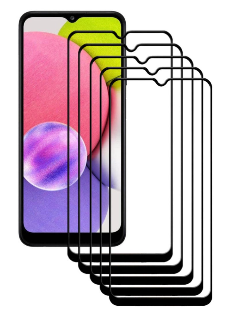 ACLIX 5 Pieces Antistatic ESD Dustproof Premium Quality High Definition Tempered Glass Screen Protector Designed For Samsung Galaxy A03s - Image 1