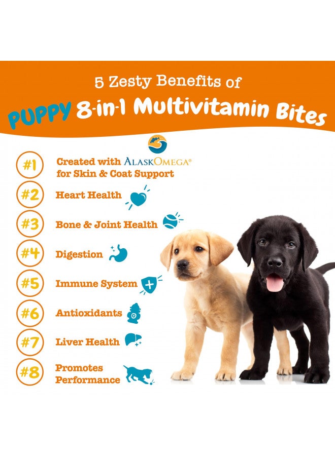 Zesty Paws Zesty Paws Puppy 8-in-1 Multivitamin Soft Chews - Glucosamine & Chondroitin for Hip & Joint Health - Omega 3 Fish Oil for Skin - Gut, Immune, Heart, Kidney & Liver Support for Puppies - 90 Count  - Image 1