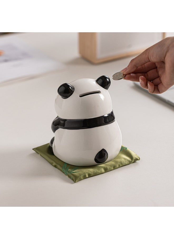 Generic Dongnot Panda Ceramic Ornaments Internet Celebrant Piggy Bank Cartoon Cute National Treasure Living Room Desktop Jewelry Personalized Piggy Bank-Color:Fubao Panda [large Size] Delivery Cloth Mat  - Image 5