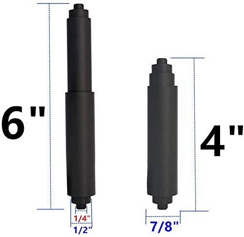 Cutelec Toilet Paper Holder Roller 2pcs Black Color Plastic Toilet Tissue Flexible Holder Replacement Bathroom Plastic Spring Loaded Insert Spindle - Image 2