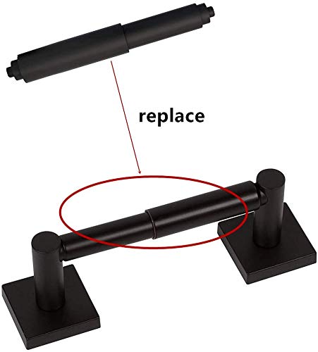 Cutelec Toilet Paper Holder Roller 2pcs Black Color Plastic Toilet Tissue Flexible Holder Replacement Bathroom Plastic Spring Loaded Insert Spindle - Image 3