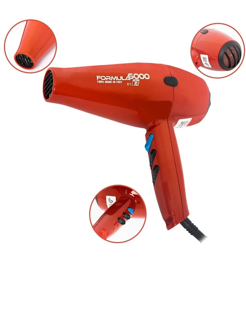 Tecno Dry Hair Dryer 2650 watts Italian Red - Image 2
