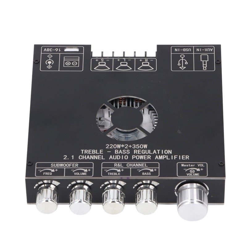 وحدة مكبر الصوت 2.1 قناة مدخلات بطاقة صوت USB BT5.1 AUX قرص U لوحة مكبر صوت TPA3255 DC16‑38V - Image 3