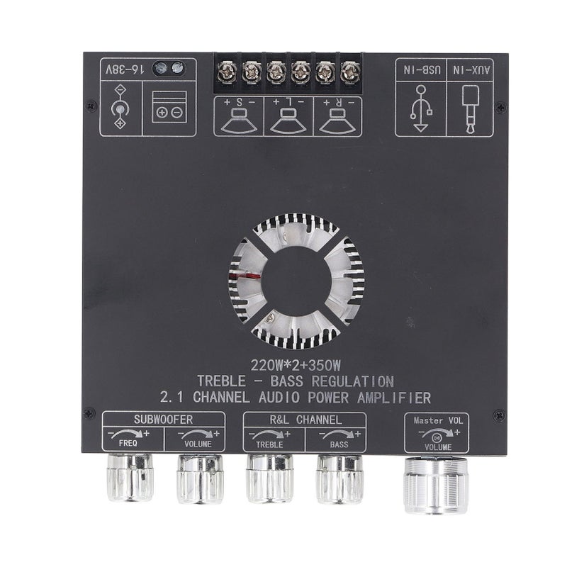 وحدة مكبر الصوت 2.1 قناة مدخلات بطاقة صوت USB BT5.1 AUX قرص U لوحة مكبر صوت TPA3255 DC16‑38V - Image 1