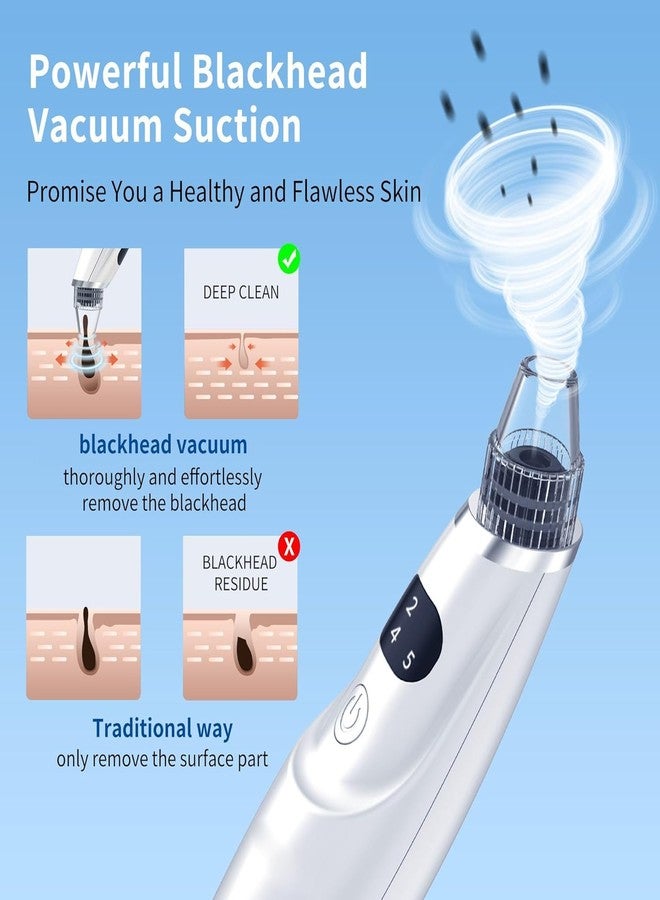 Docoss Ultrasonic Black head Remover Tool -Rechargeable White heads & Blackhead Removal Machine for Nose with 5 Suction Levels and Probes, Pore Cleansing Machine for Skin Lifting & Brighter Face - Image 2