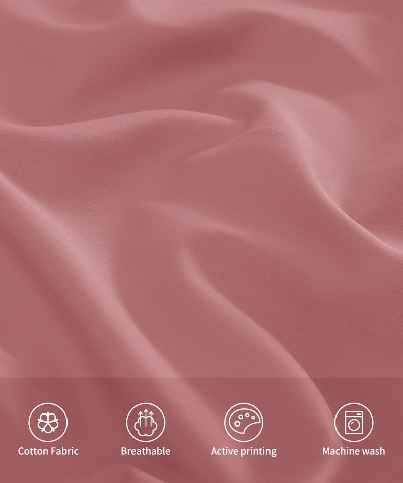 Warmstar Warmstar Cotton Pillow Cases Standard Size Set of 2  600 Thread Count Pillowcases 20x26 Inches  Soft Long Staple Cotton Pillowcases Breathable with Envelope Closure Lotus Pink  - Image 3