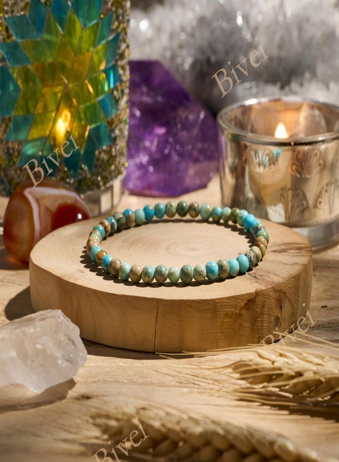 Bivei Sea Sediment Jasper - Grounding - 4mm Beaded Bracelets for Women Handmade Semi Precious Natural Stone Stretch Elastic Jewelry Yoga Protection Gifts - Image 3