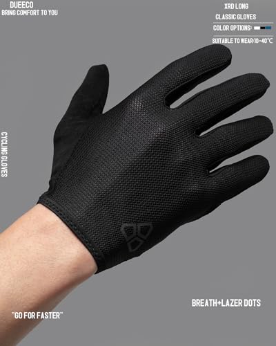 DUEECO Cycling Gloves with 3MM XRD Padding Palm Classic Mountain Bike Riding Gloves for Men Women - Touch Screen Compatible - Image 2