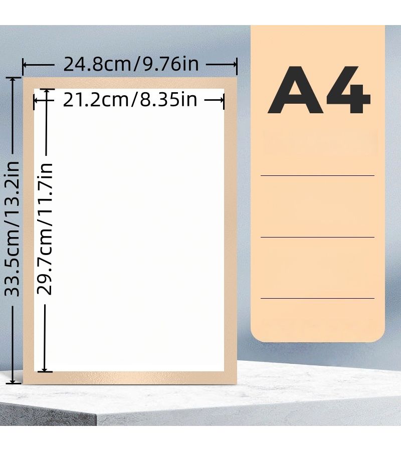 2pcs Self Adhesive Display Boards Portable A6 Silver Wall Mounted Photo File Holders For Brochures Flyers Certificates Advertisement Announcements Posters Menus - Image 2