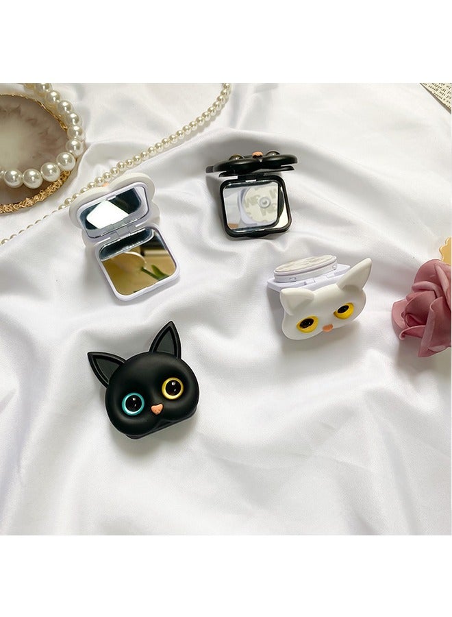 Mobile Phone Grip Stand, Cute Cat and Mirror Design A stand for both purposes，Mobile Phone Grip Stand Holder for Smartphone Tablet Cell Phone Accessory White - Image 4