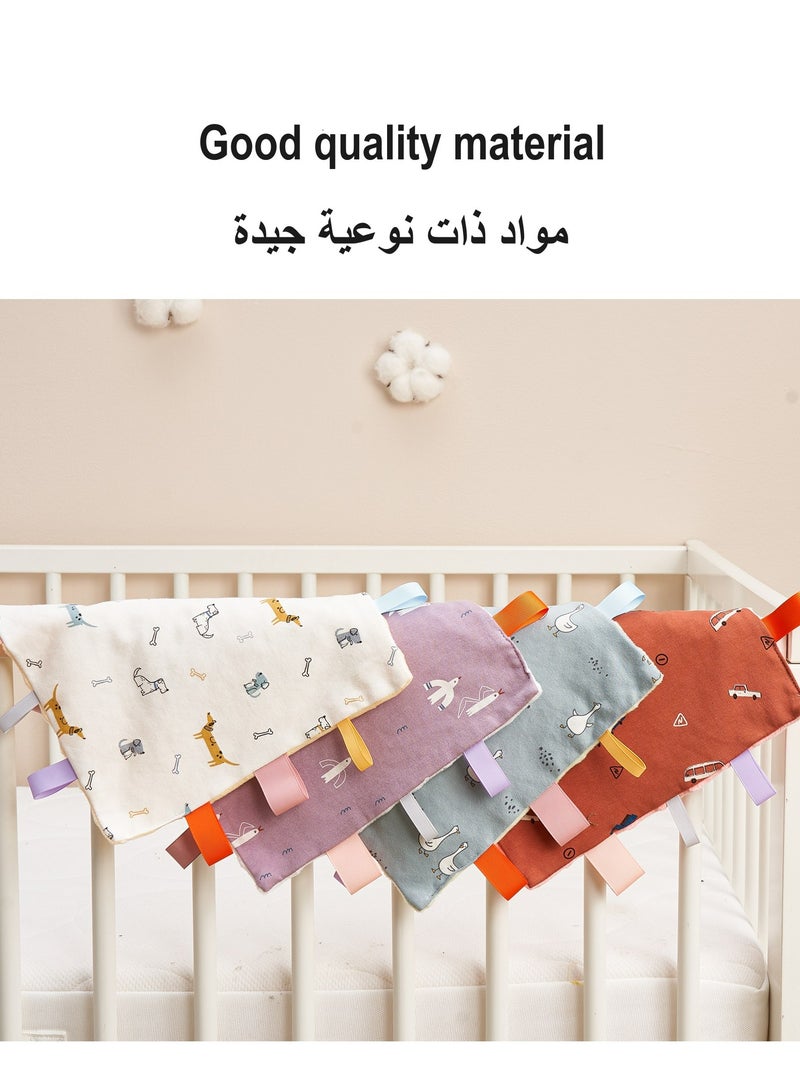 جوبل منديل على شكل فول للأطفال مطبوع عليه رسوم كرتونية مهدئة لحديثي الولادة على شكل فول، منشفة قماش مهدئة للنوم للأطفال - Image 5