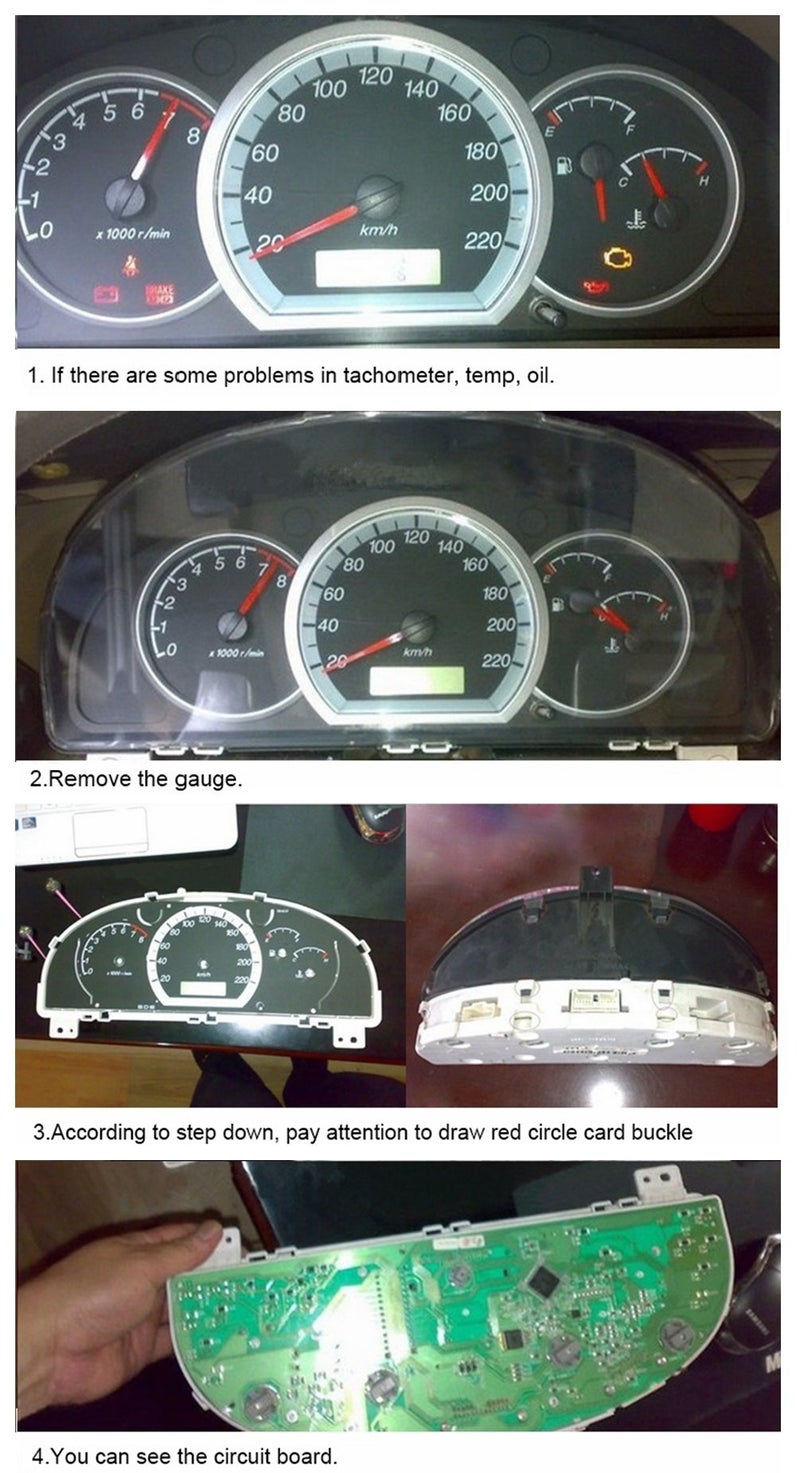 Dr.Roc Instrument Cluster Gauge Stepper Motor Repair Kit Fits X27 168 03 to 06 with 7 Stepper Motors Soldering Iron Solder Sucker Compatible with Chevy Silverado GM GMC - Image 4