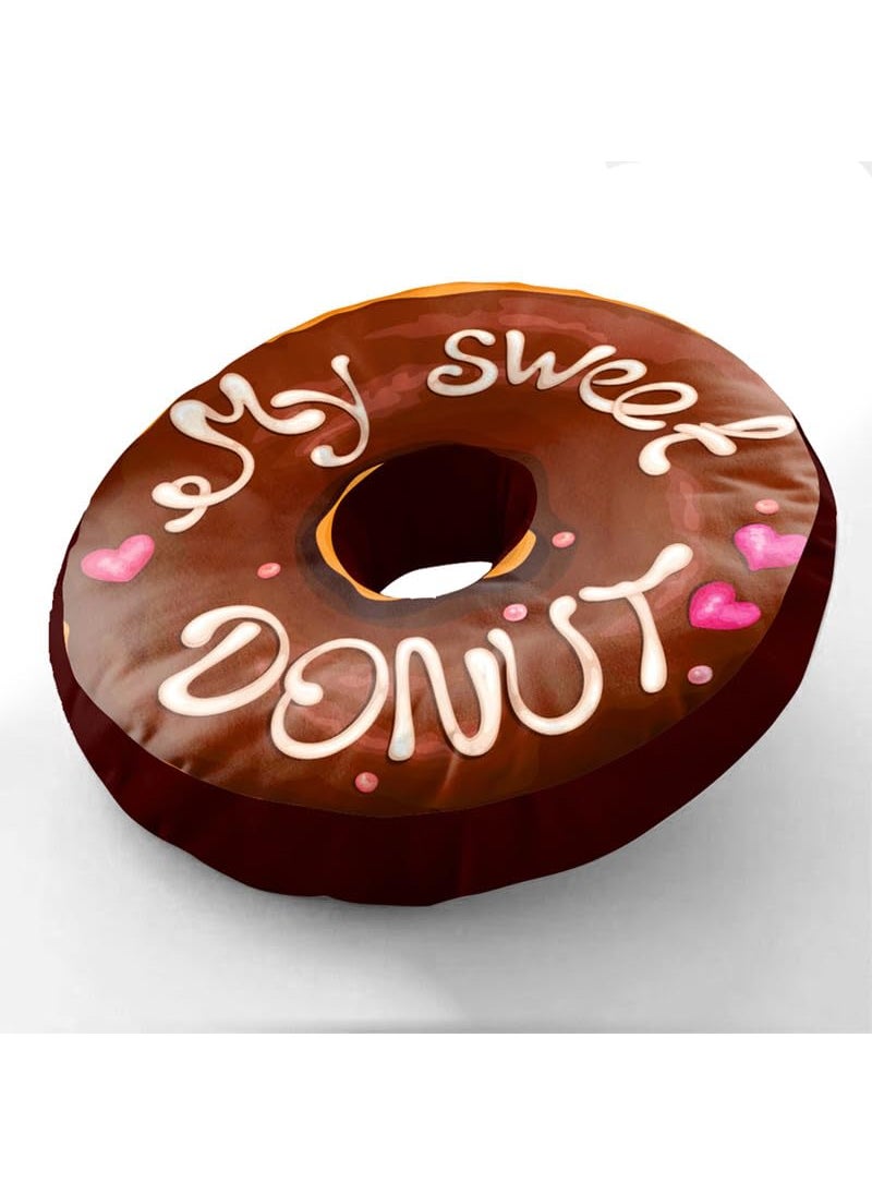 BMRGIFTS BMRGIFTS Velvet Fabric Donut Doughnut Soft Toy Plush Cushion Birthday Gift for Kids Adults Childrens Multi 14x14 inch Pack of 1 DNC13  - Image 3