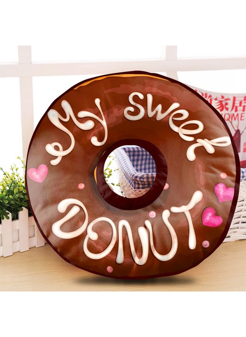 BMRGIFTS BMRGIFTS Velvet Fabric Donut Doughnut Soft Toy Plush Cushion Birthday Gift for Kids Adults Childrens Multi 14x14 inch Pack of 1 DNC13  - Image 5