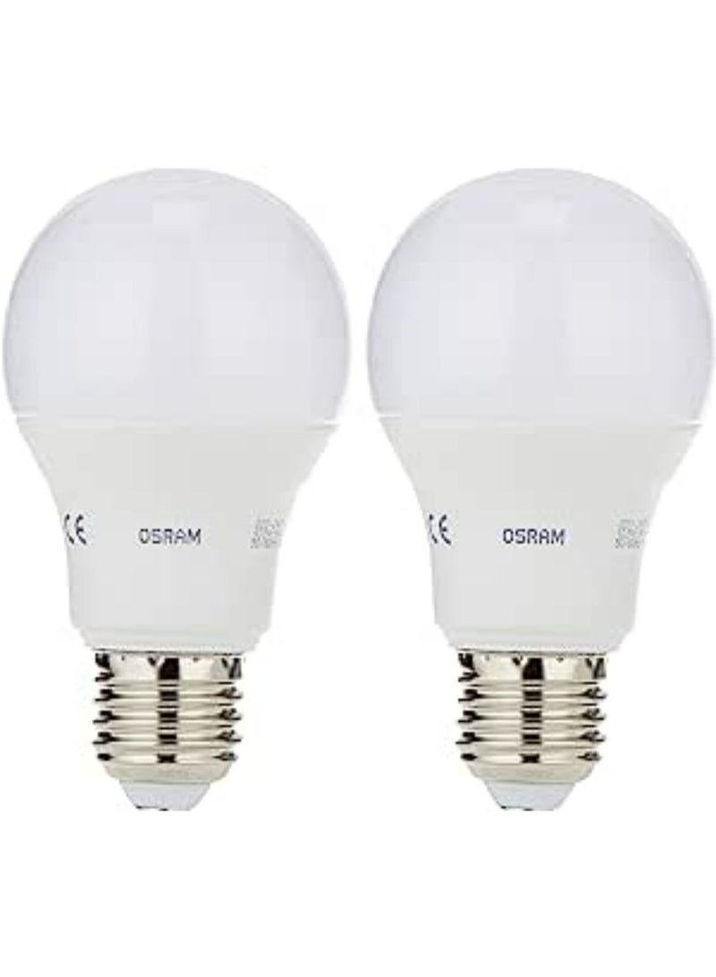 OSRAM Osram LED VALUE Classic A | Frosted (Replace 75W) 10W, Screw Base E27, Warm White/2700k - 1055 lm, Pack of 2 - Image 1