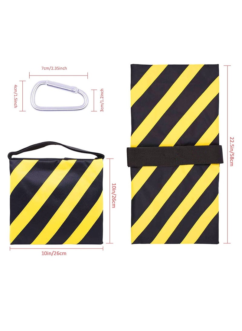 Coopic Medium Size Set Of Four Black/Yellow Heavy Duty Sand Bag 22.5Inch/58Cm Photography Studio Video Stage Film Sandbag Saddlebag For Light Stands Boom Arms Tripods  - Image 2