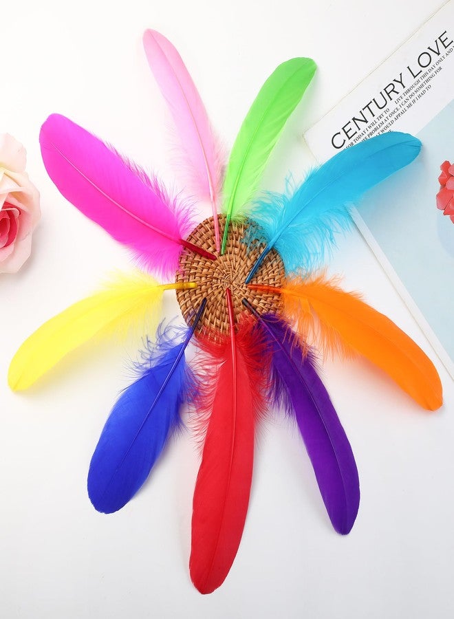 Ballinger Colorful Goose Feathers for Crafts - 120Pcs 6-8inch Craft Colored Feathers for DIY Crafts,Angel Wings,Dream Catcher and Wedding Party Decor - Image 4