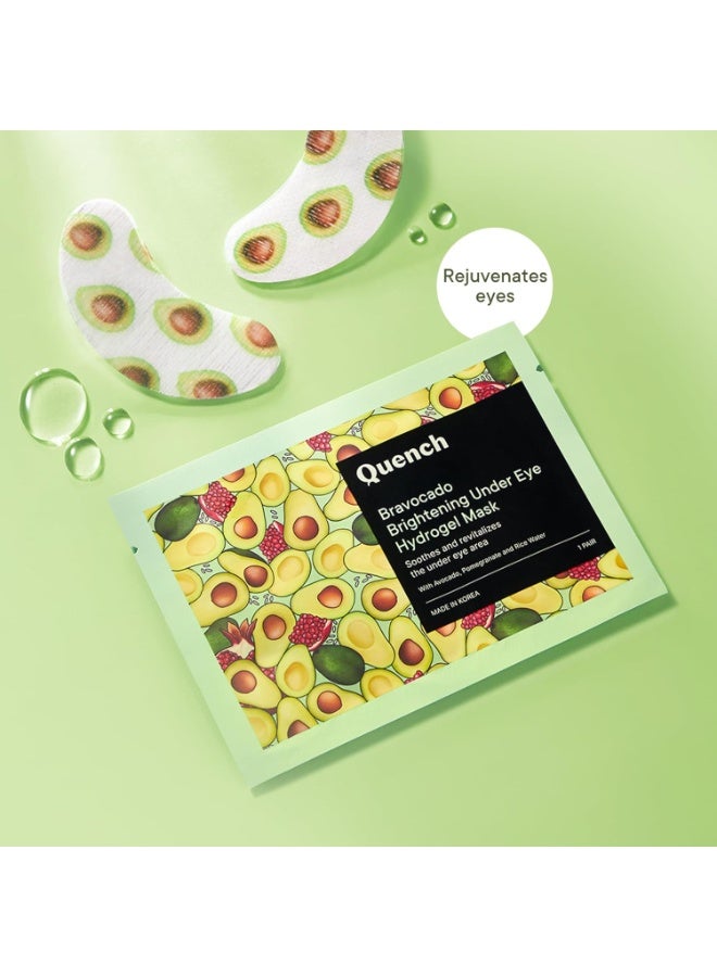 كوينش لاصقات "Quench" الكورية الهيدروجيلية لمنطقة تحت العين: للحد من الهالات السوداء والانتفاخ | غنية بفيتامين E والأفوكادو | ترطيب وتبريد فوري | غير قابلة للانزلاق | (زوج واحد) - Image 2