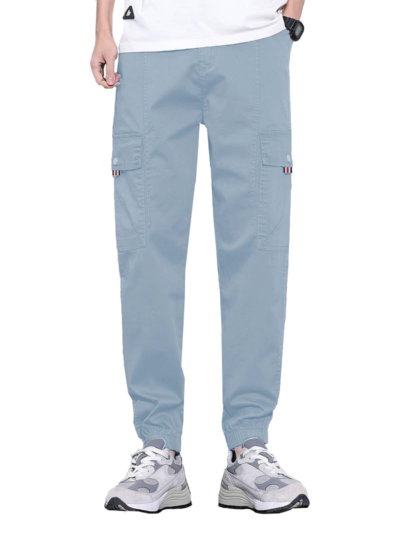 TAGDO® Relax Fit Cotton Cargo Pant|Cargo Pants for Men (RF-Cargo-2004-Aqua-36) - Image 1