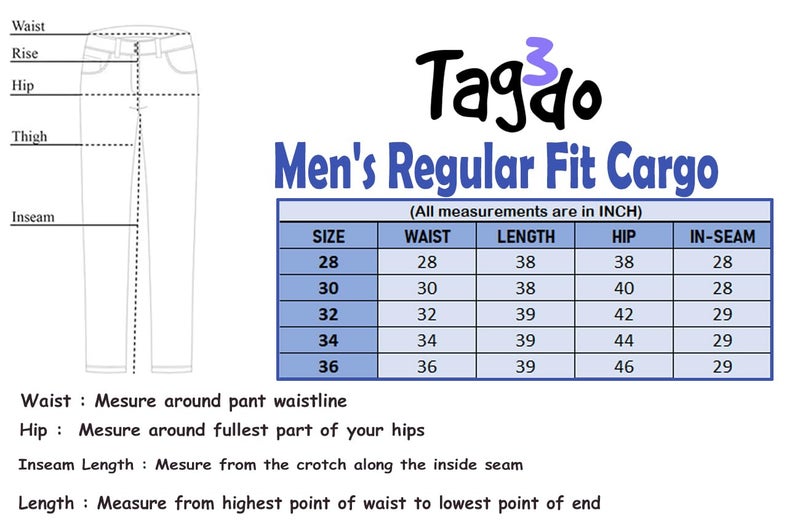 TAGDO® Relax Fit Cotton Cargo Pant|Cargo Pants for Men (RF-Cargo-2004-Aqua-36) - Image 3