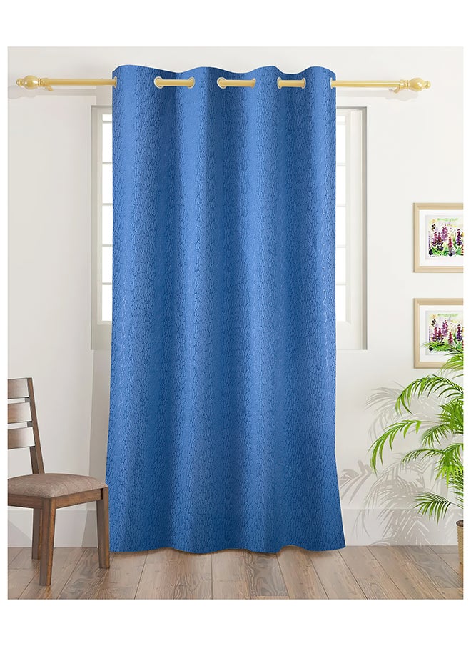 Circles Emboss Blackout Curtains With Groomets - Polyester- Circles Design -Single Window Curtain- Sound, Sunlight And Heat Insulation- 260X140Cm - Blue - pzsku/ZFC4953AC0FA9158FC748Z/45/_/1708608039/552e2ea5-d860-41cc-b0bb-7ce9983a60e8