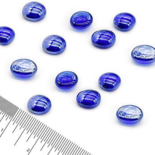 GasSaf Blue Fire Glass Beads for Outdoor Fire Pit, Fireplace, Replaces Existing Gas Logs & Lava Rocks, 3/4 Inch Glass(10 Pound)(Cobalt Blue) - Image 2