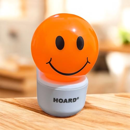 HOARD Plastic 0.5W LED Night Lamp with Smily Face | Attractive Night Light | Night Lamp for Bedroom - Pack of 1 (Orange) - Image 3