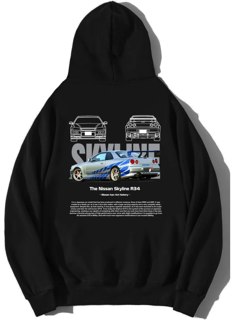 BRZ Collection Oversize The Nissan Skyline R34 Hoodie