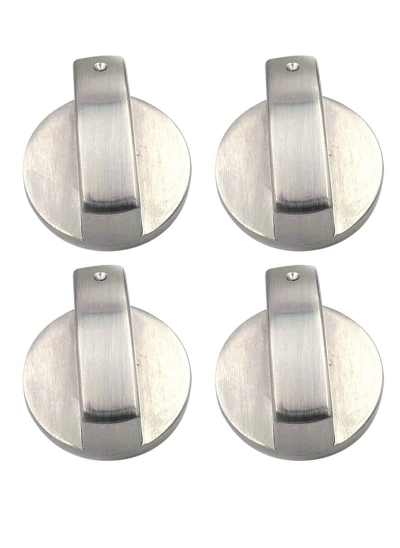 SYOSI - 4 pcs Metal Round Gas Stove Knobs Cooker Oven Hob Control Switch Button Gas Stove on off Knob Replacement - Image 1