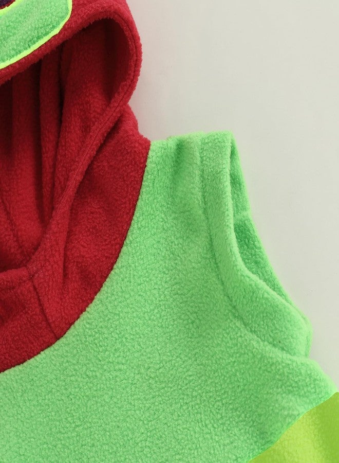 Pudcoco Kids Toddler Baby Boys Girls Halloween Hungry Caterpillar Costume Fleece Hooded Sweatshirt Party Cosplay (Green, 18-24 Months) - Image 5