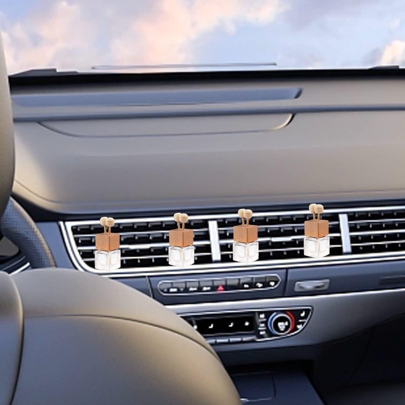 10 Packs Empty Glass Car Air Freshener Perfume Clip Diffuser, Empty Essential Oil Perfume Vials Diffuser Bottle, Aromatherapy Fragrance Diffuser Vent Outlet Ornament Decor - Image 4