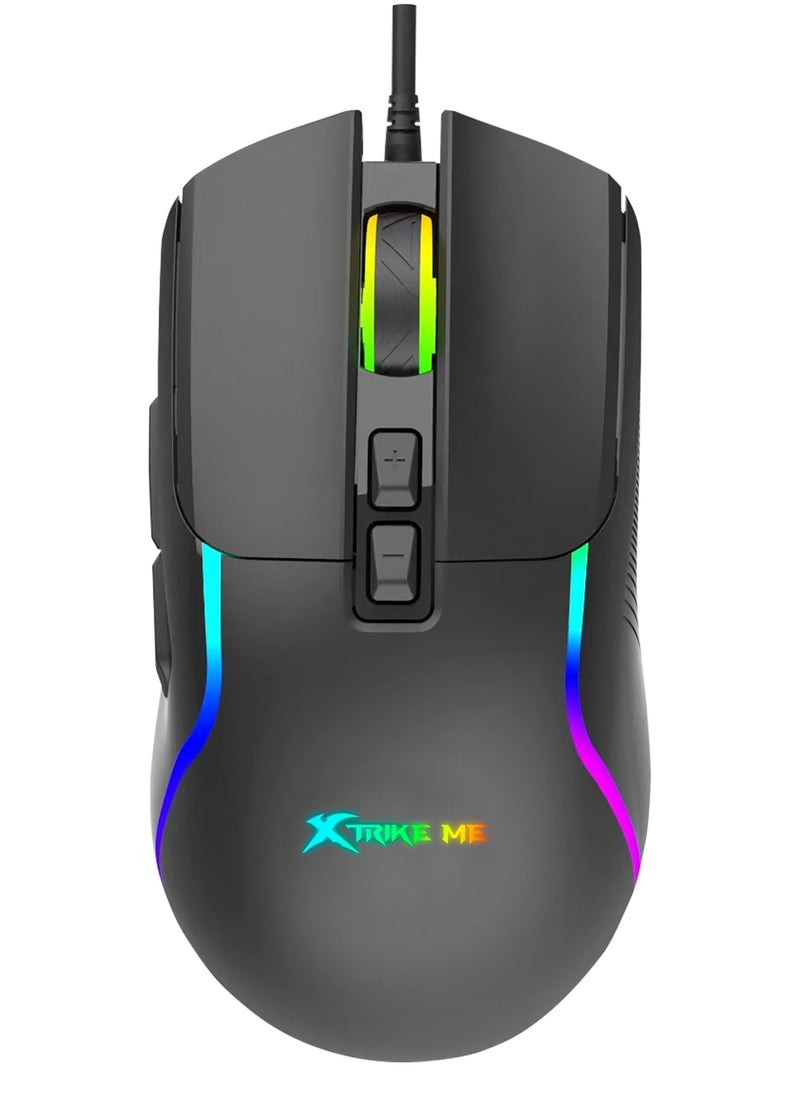 XTRIKE ME - GM313 RGB Gaming Mouse - Optical Sensor 7,200 DPI - With Software - Image 1