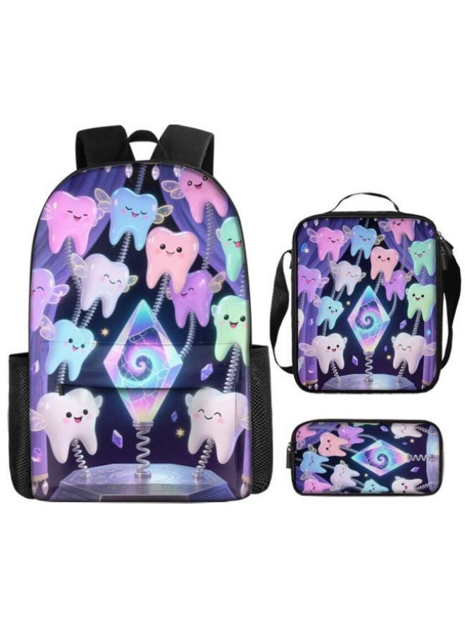 Bright Li Fire Backpacks + handbags + stationery bags | Back-to-school season/festival gifts | Cartoon bag three-piece set, easy to deal with various occasions (available for students, children, friends outings, mountain climbing, school, etc.) - 108 - Image 2