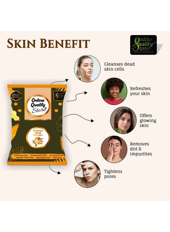 Online Quality Store 100% Natural Multani Mitti Powder (Fullers Earth) For Face Pack And Hair Pack (900) - Image 5