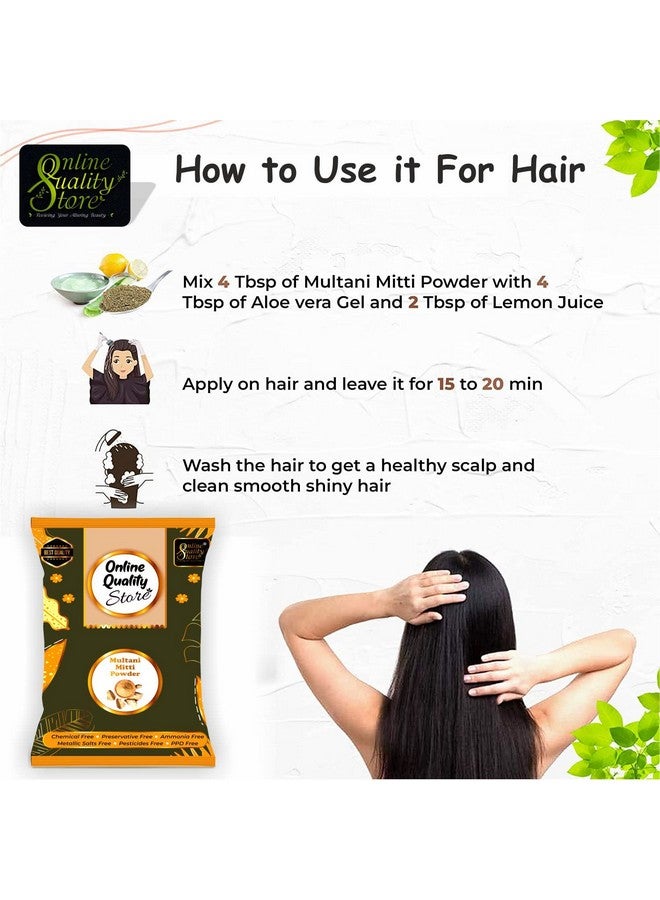 Online Quality Store 100% Natural Multani Mitti Powder (Fullers Earth) For Face Pack And Hair Pack (900) - Image 3