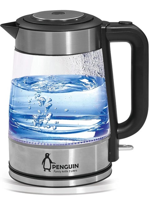 Electric Kettle 2 Liters 2200W Black - pk-1000