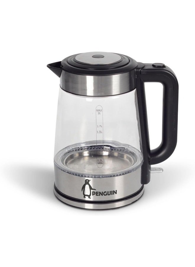 Electric Kettle 2 Liters 2200W Black - pk-1000
