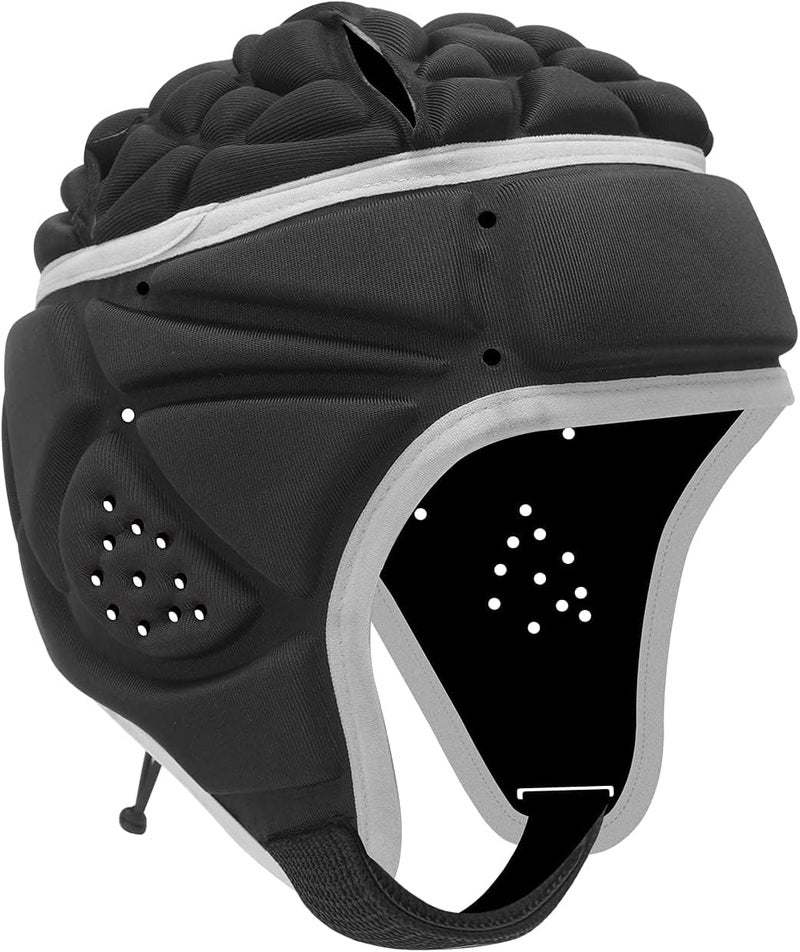 Mult-Color Soft Helmet, Flag Football Rugby Goalkeeper Helmet, Cap Soft Shell Helmet, Soccer Headgear Special Needs Protection for Childrens 4-12 Years - Image 1