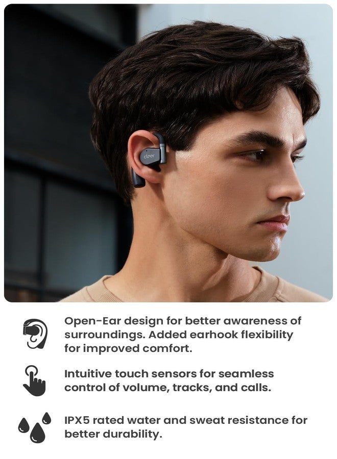Cleer ARC II Open Ear Headphones, True Wireless Ear Buds with Dual Mic, Sweat Resistant, Multi-Point Connect, 35 Hrs Playtime, Secure Fit, Bluetooth 5.3 Earbuds with Ear Hooks, Preset EQs, Blue - Image 3