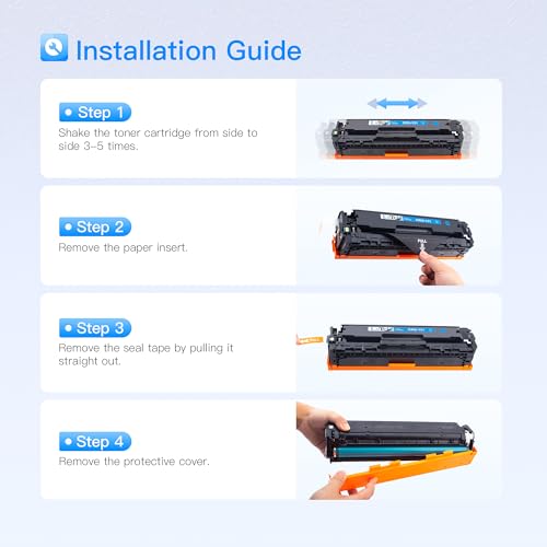 LxTek Compatible Toner Cartridges Replacement for Canon 131 131H to Compatible with ImageClass MF8280Cw MF624Cw MF628Cw LBP7110Cw Printer Tray (Black, Cyan, Magenta, Yellow, 4 Pack) - Image 3