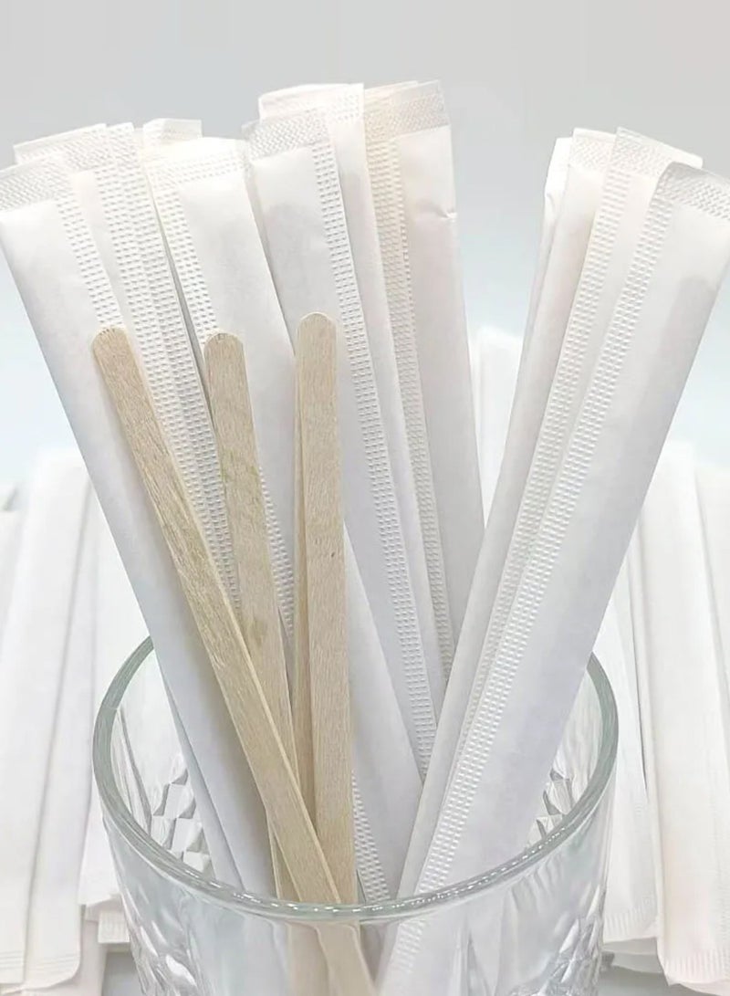 200 pcs Wooden Coffee Stirrer - Disposable 5.5 inches Long Wooden Stir Sticks for Coffee and Cocktails - Smooth, Splinter-Free Beverage Mixers - Ideal for Cafe, Bars and Drink Stations - Image 1
