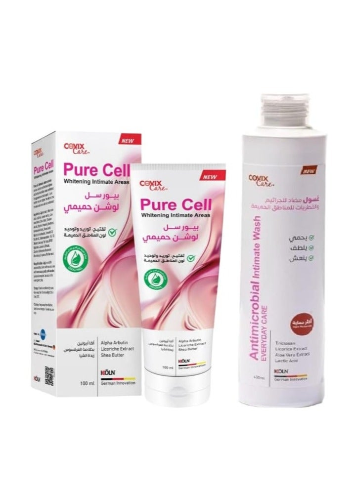 covix Cofix Care Intimate Care Set Whitening Cream 120ml and Antibacterial and Antifungal Wash 400ml - Image 1