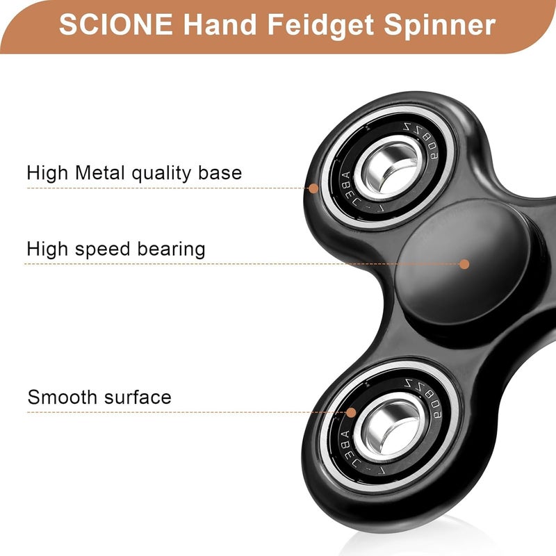 SCIONE لعبة الدوارة للمشاغل، عبوة واحدة، دوارات مشاغل رائعة للأطفال والكبار، ألعاب حسية للمشاغل لتخفيف القلق لاضطراب فرط الحركة ونقص الانتباه والتوحد، ألعاب عيد الميلاد، هدايا أعياد الميلاد، جوائز الفصول الدراسية للأولاد والبنات - Image 2