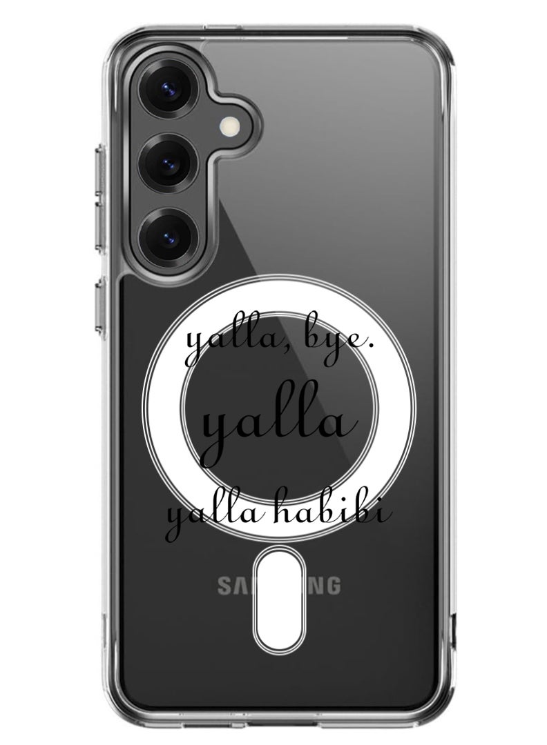 Theodor Magnetic Case for Samsung Galaxy S25 6.2-inch Compatible with MagSafe Wireless Charging, Shockproof Phone Bumper Cover Yalla-01 - Image 1