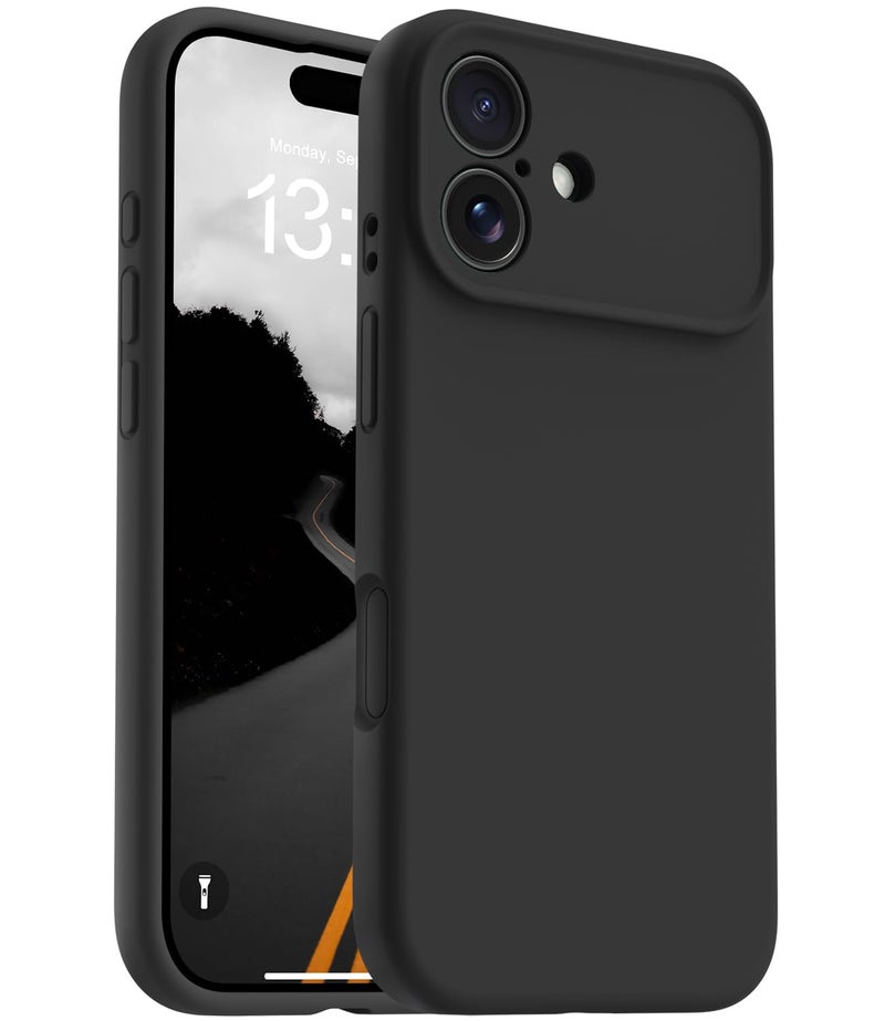 OTOFLY Magnetic for iPhone 17 Case,Compatible with Magsafe,Classic Liquid Silicone Mobile Phone Case,Integrated Camera Control Button,Anti-Scratch Microfiber Lining, Black - Image 1