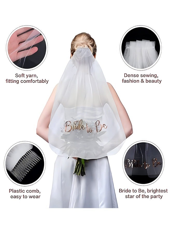 4 Piece Bride To Be Decoration Set, Lightweight and Easy To Wear, Not Easy To Fall Off, Beautiful Design Makes You Extra Bright At The Party - Image 2