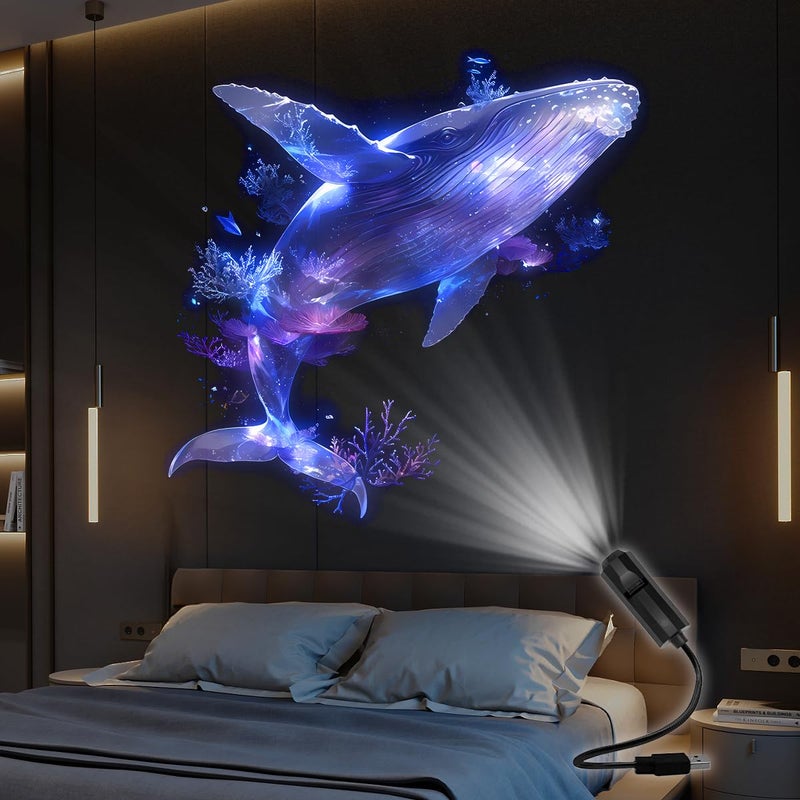 مصباح ليلي LED بتقنية عرض الأنماط الإبداعية - Image 1