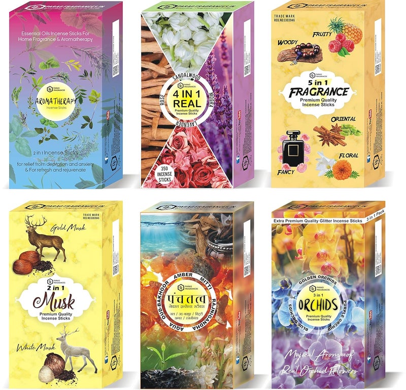 PARAG FRAGRANCES Parag Fragrances Lotus 4 in 1 Incense SticksAgarbatti Real Essential Oils Pack of 4 X 110 GmTotal 440 Gm 24 Hours Fragrance Lasting Agarbatti for PoojaWorship and Home Fragrance  - Image 3