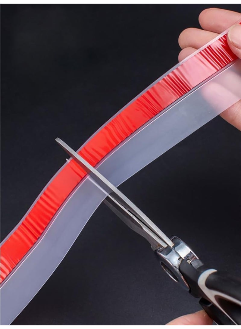 Rubik Silicone Door Sealing Strip, 25mm Width x 2m Length, Strong Adhesive Draft Stopper, Weatherproofing Seal for Door Bottom Gap, Garage Door, Sliding Window (Clear)  - Image 4